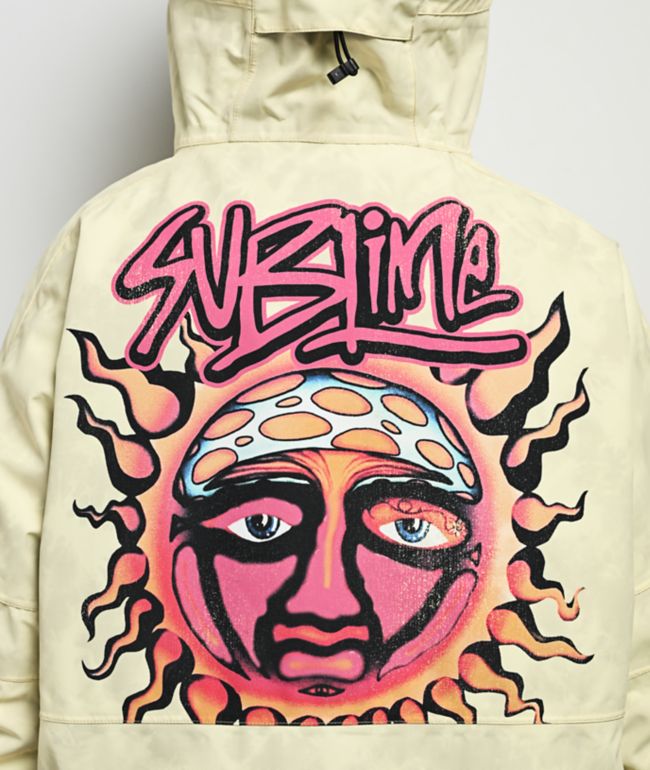 686 x Sublime Yellow Tie Dye 10K Anorak Snowboard Jacket - thumbnail 3