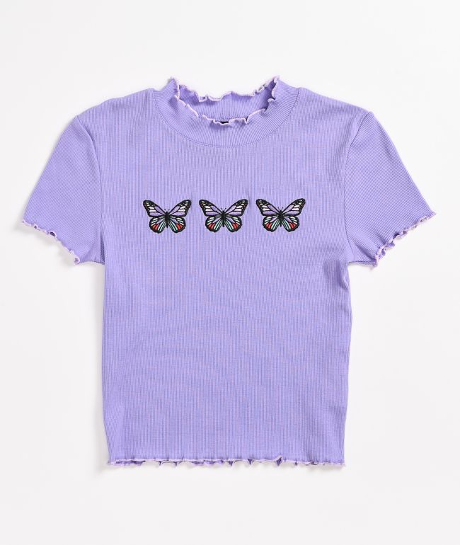 A-Lab Curly Butterfly Lavender T-Shirt