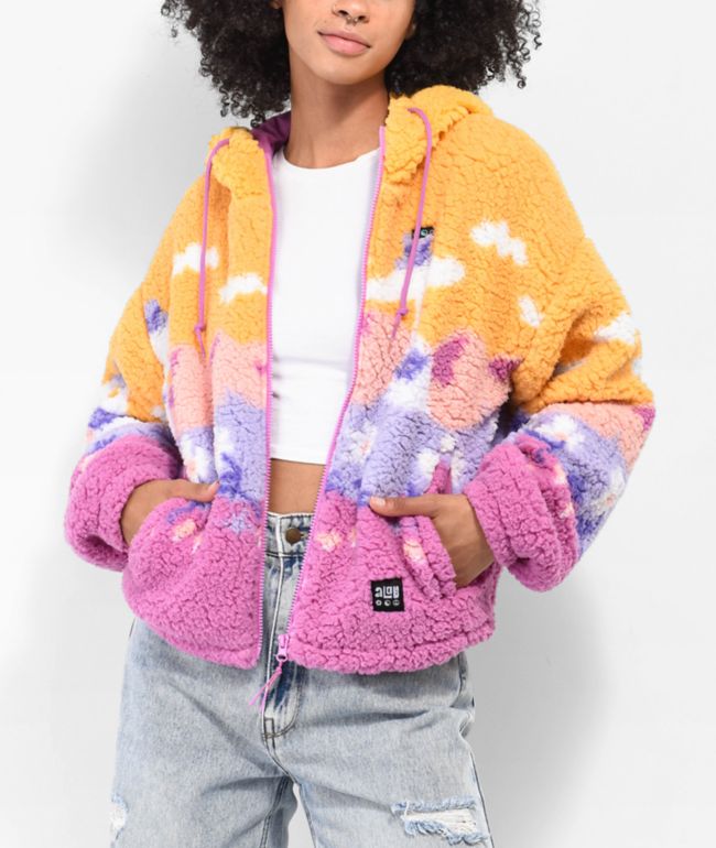 A-Lab Lydia Landscape Pink Zip Hoodie - thumbnail 3