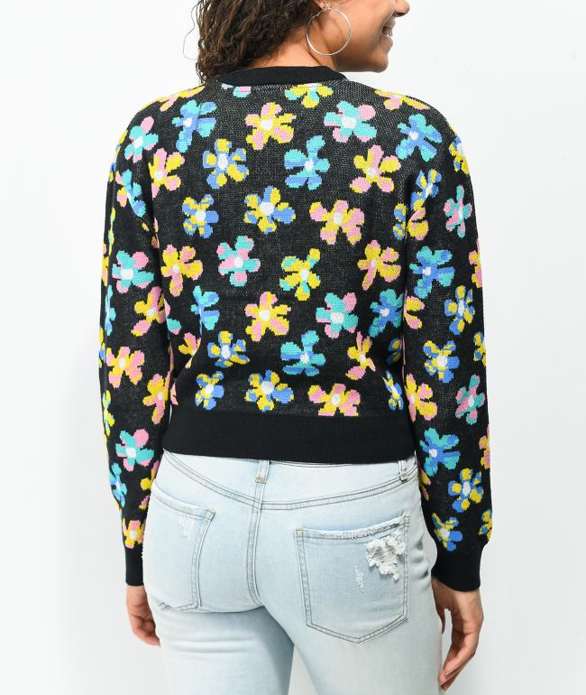 A-Lab Maxie Daisy Black Crewneck Sweatshirt - thumbnail 2