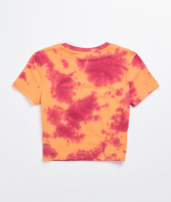 A-Lab Serina Daisy Tie Dye Crop T-Shirt - thumbnail 2