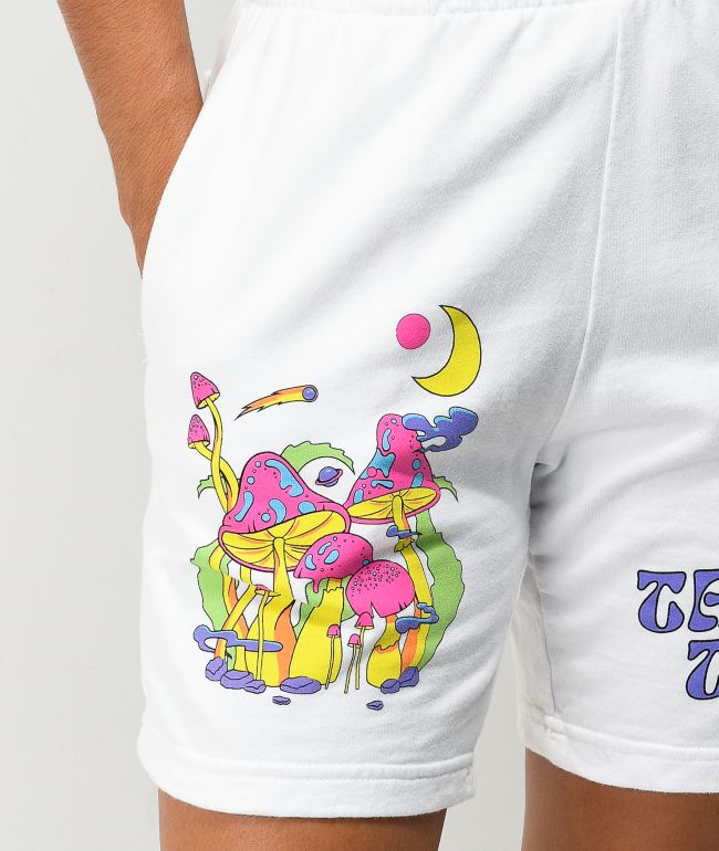 A-Lab Take A Trip White Sweat Shorts - thumbnail 3