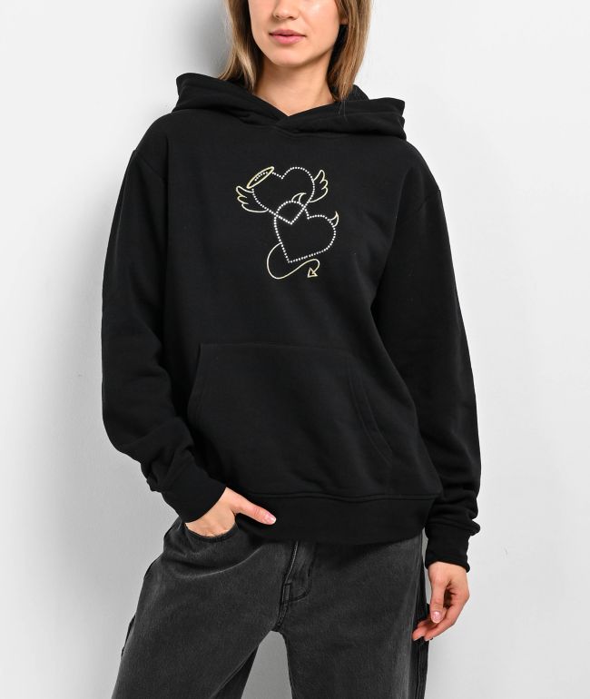 A-Lab Tomo Rhinestone Black hoodie
