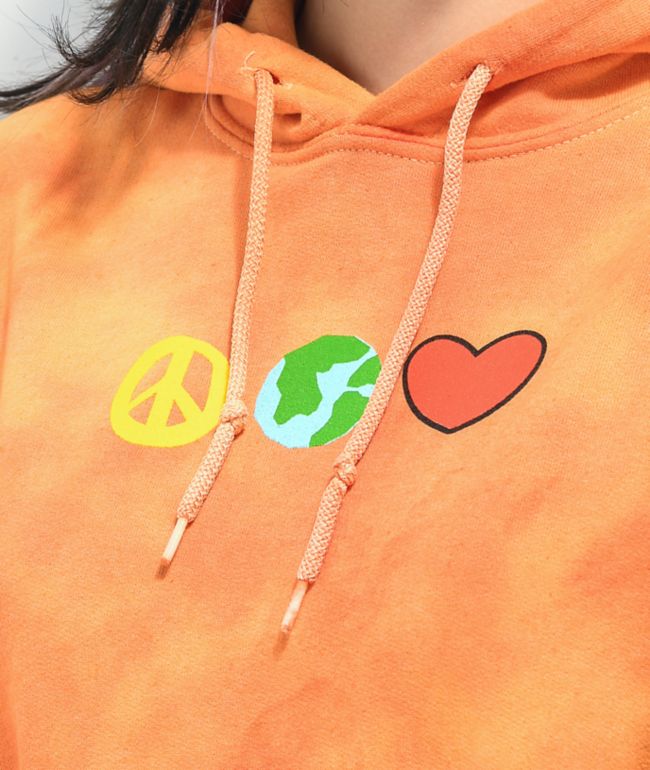 A-Lab Visualize Peace Orange Tie Dye Hoodie - thumbnail 3