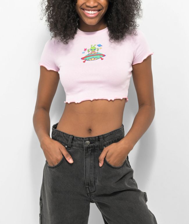 A.LAB Cynthia Alien Pink Crop T-Shirt