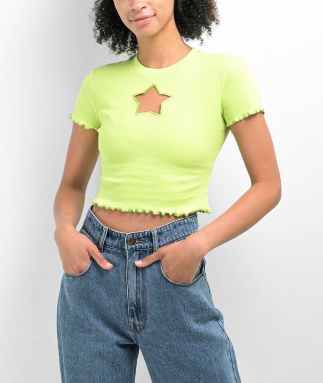 A.LAB Katrina Green Crop T-Shirt