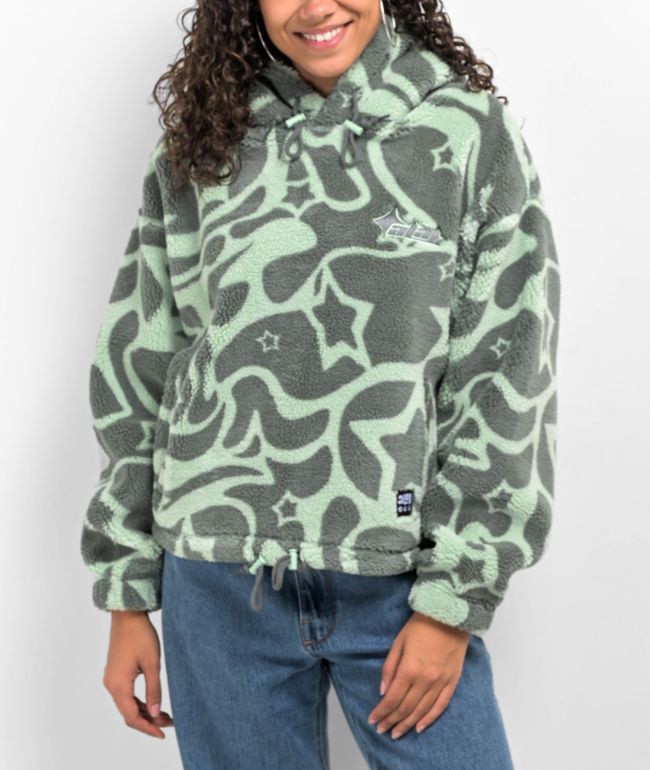 A.LAB Kendallie Warpy Star Jade Fleece Hoodie
