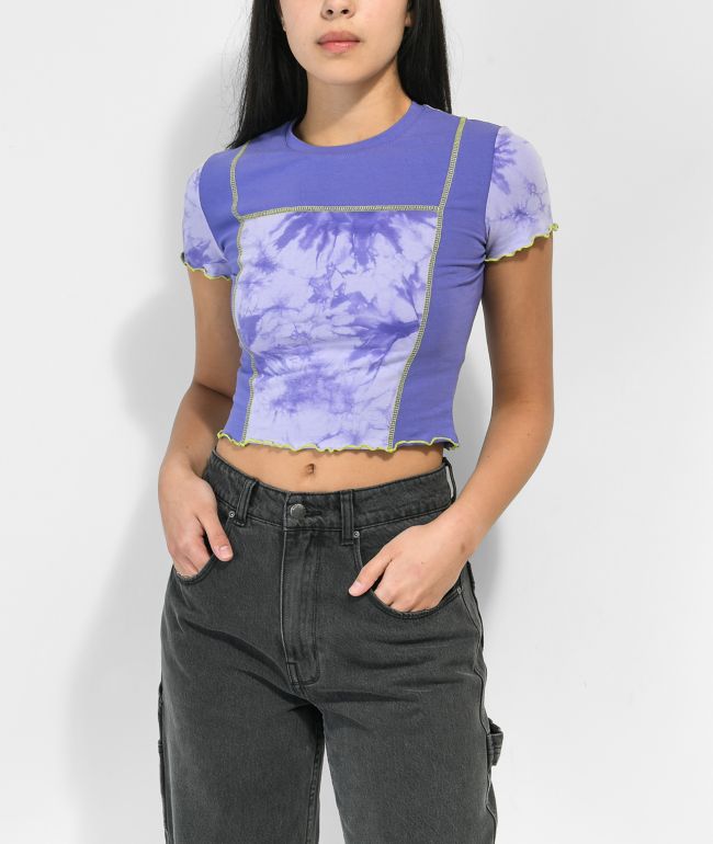 A.LAB Nikole Purple Crop T-Shirt