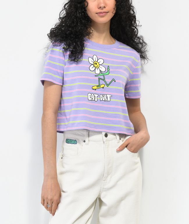 A.LAB Quinnie Purple Striped Tee