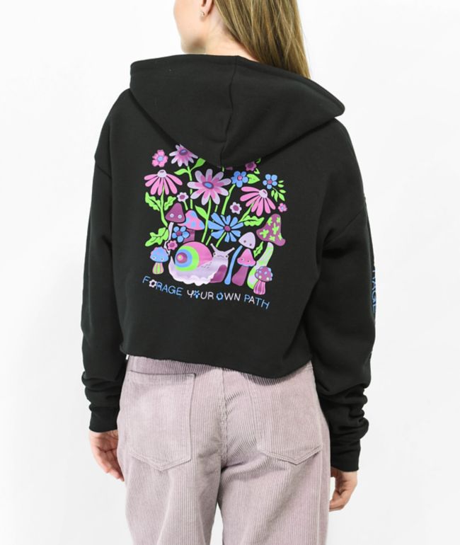 A.LAB Zaira Forage Black Crop Hoodie