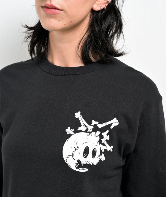 Adam Bomb Bones Adam Black Long Sleeve T-Shirt - thumbnail 3