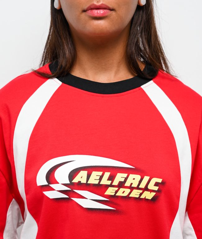 Aelfric Eden Colorblock Racing Red T-Shirt - thumbnail 3