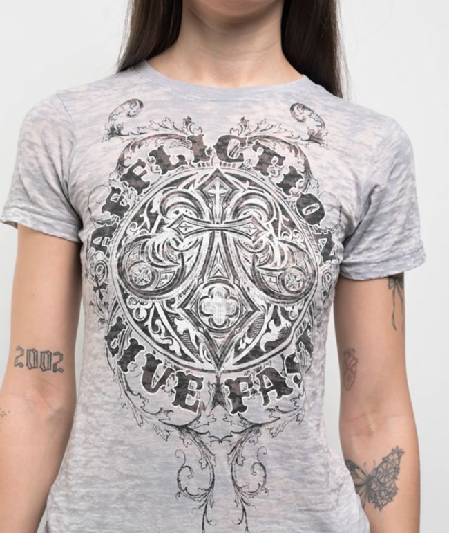 Afflicition Royale Foil Grey T-Shirt - thumbnail 3