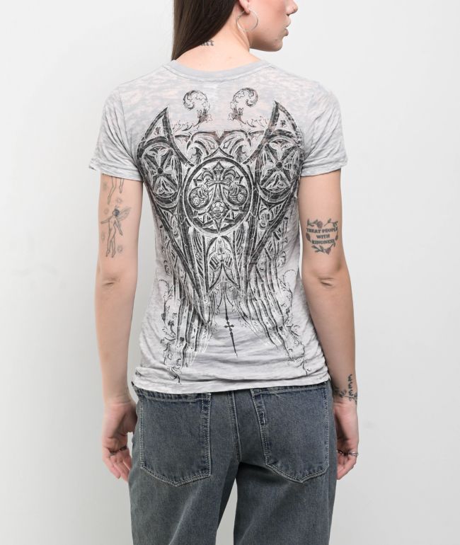 Afflicition Royale Foil Grey T-Shirt - thumbnail 2