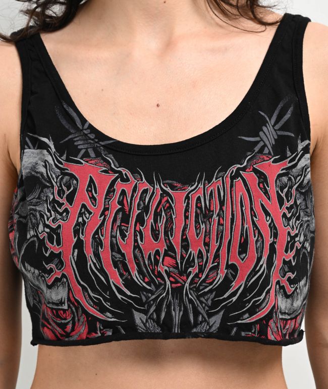 Affliction Boldletter Black Cami Crop T-Shirt - thumbnail 3