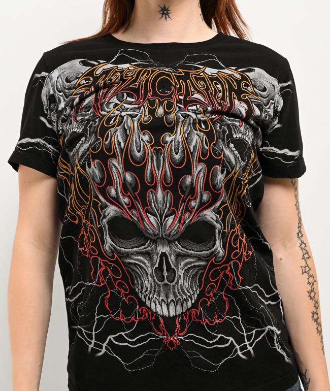 Affliction Cosmic Inferno Black T-Shirt - thumbnail 3