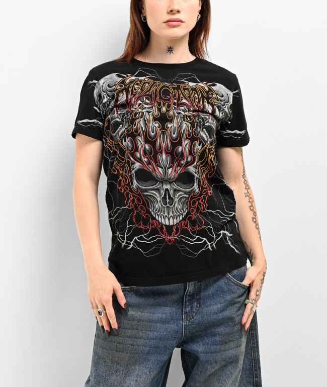 Affliction Cosmic Inferno Black T-Shirt