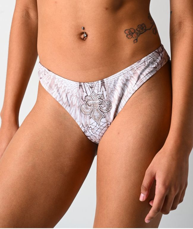 Affliction Elusive Phase White Bikini Bottom - thumbnail 3