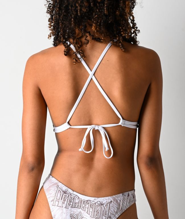 Affliction Elusive Phase White Triangle Bikini Top - thumbnail 2