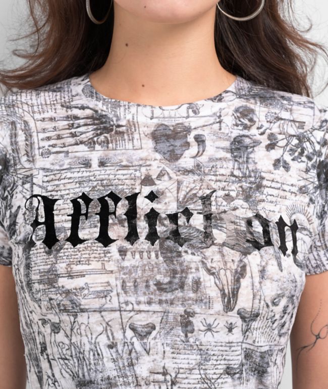 Affliction Iggy Punk White Crop T-Shirt - thumbnail 3