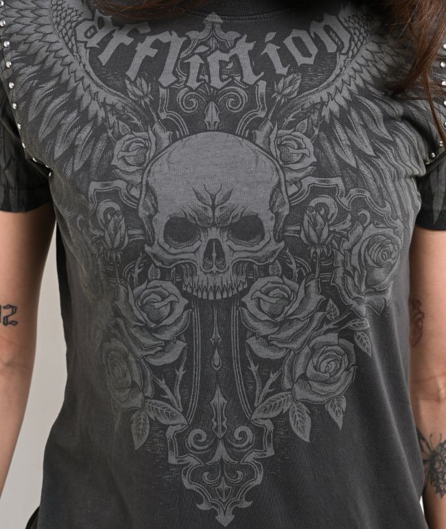Affliction Indifference Black Wash T-Shirt - thumbnail 3