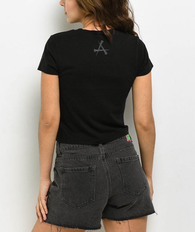 Affliction Inner Abyss Black Crop T-Shirt - thumbnail 2