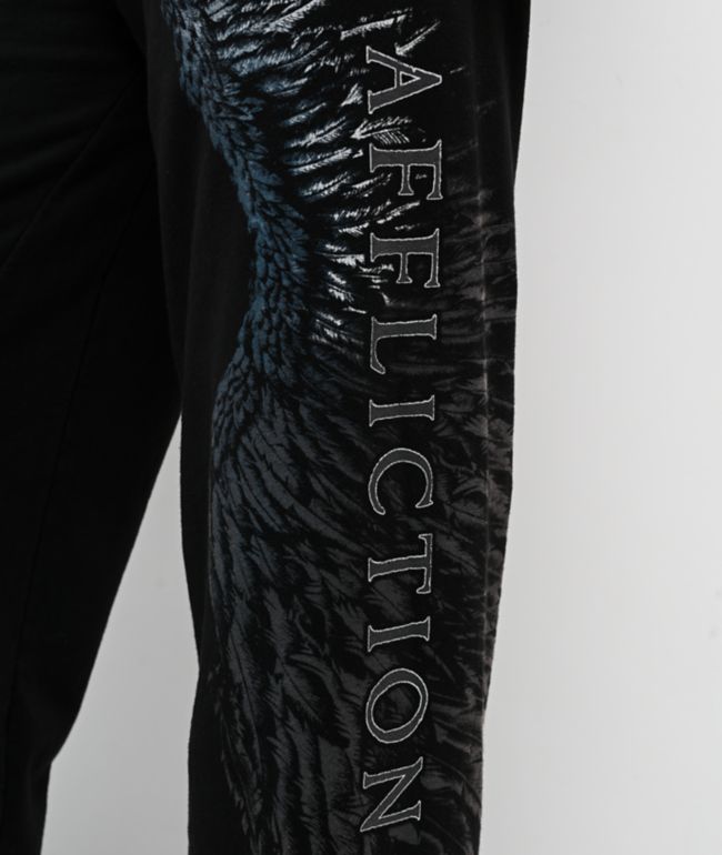 Affliction Isadore Black Wide Leg Sweatpants - thumbnail 3