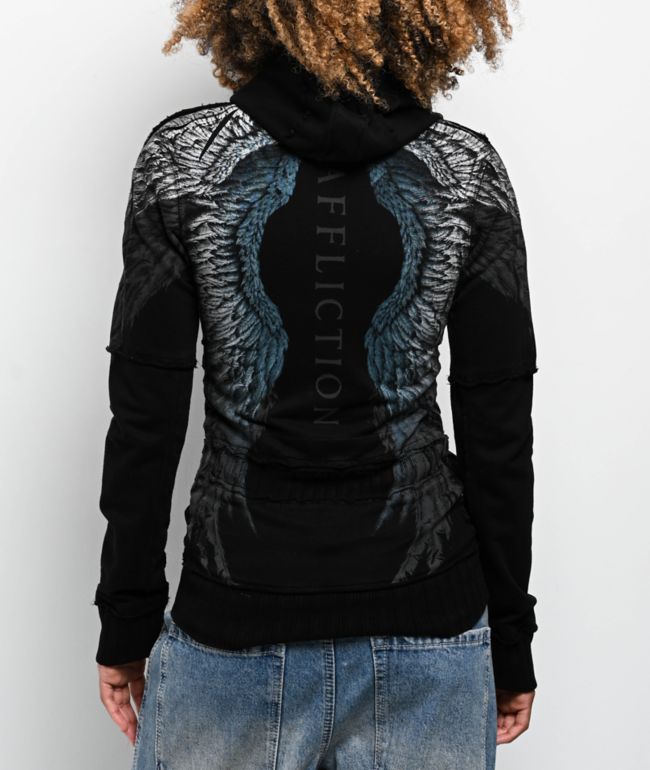 Affliction Isadore Black Zip Hoodie - thumbnail 2