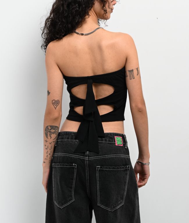 Affliction Jump Black Tube Top - thumbnail 2