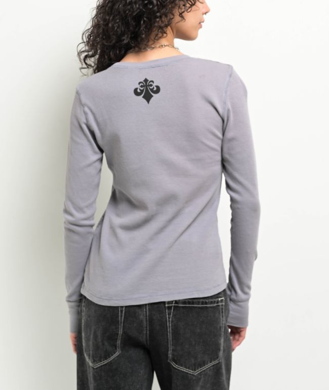 Affliction Jump Grey Thermal Long Sleeve T-Shirt - thumbnail 3