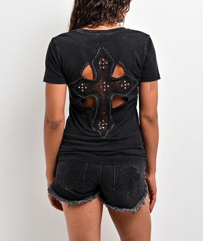 Affliction Keep The Faith Black T-Shirt - thumbnail 2