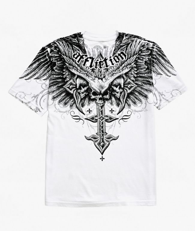 Affliction Kids Death Eyes White T-Shirt