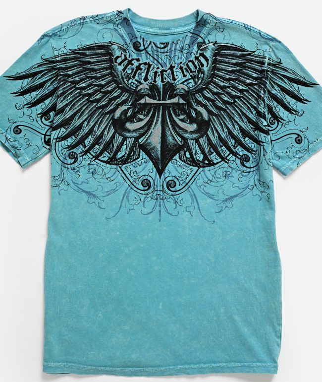 Affliction Kids Ice Blade Blue Wash T-Shirt - thumbnail 3