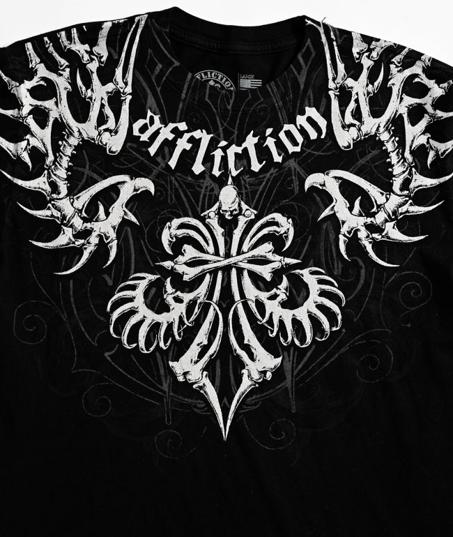 Affliction Kids Skeleton Black T-Shirt - thumbnail 3