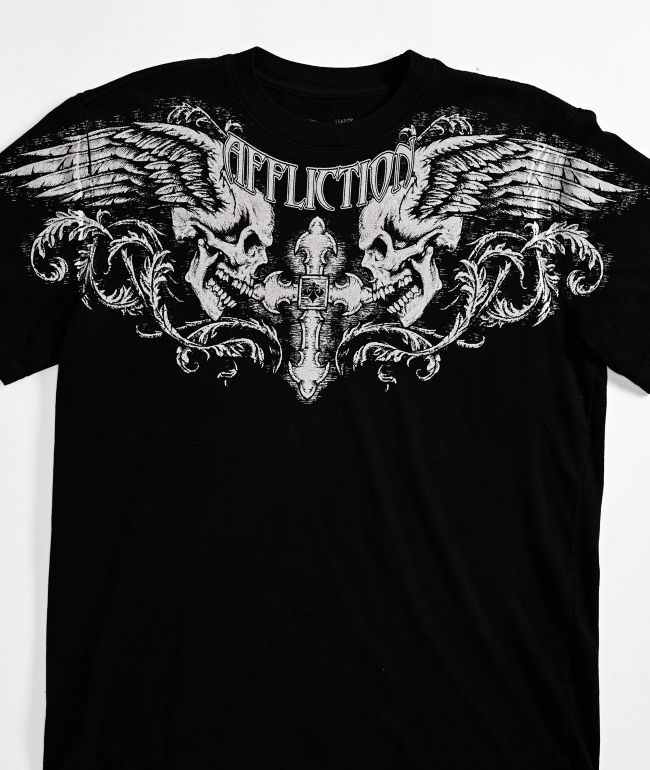 Affliction Kids Winged Up Black T-Shirt - thumbnail 3