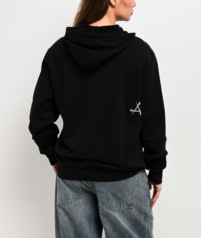Affliction Saint Scream Black Relaxed Zip Hoodie - thumbnail 2