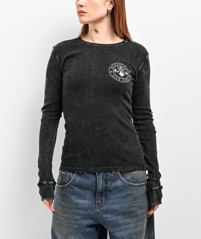 Affliction Simulation Black Thermal Long Sleeve T-Shirt - thumbnail 2