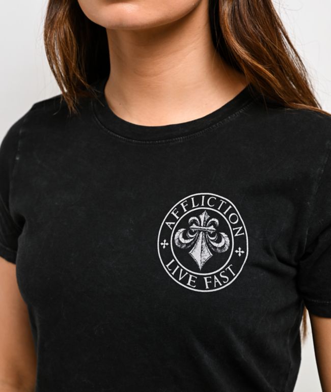 Affliction Simulation Black Wash T-Shirt - thumbnail 3