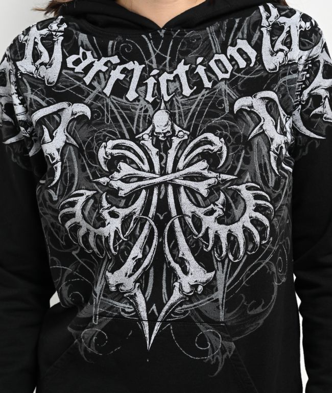 Affliction Skeleton Black Hoodie - thumbnail 2