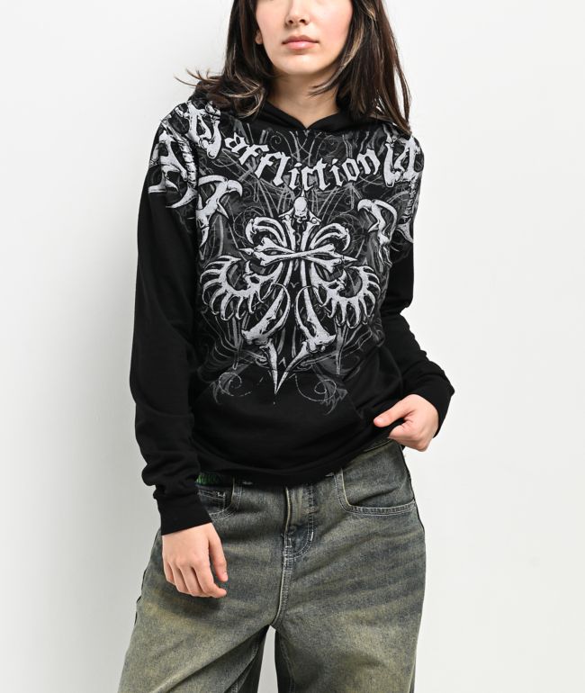 Affliction Skeleton Black Hoodie