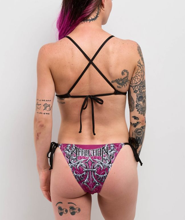 Affliction Vertibrate Deep Purple Bikini Bottom - thumbnail 2