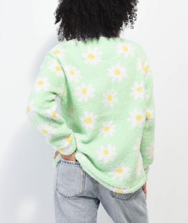 Airblaster Daisy Mint Half Zip Fleece Sweatshirt - thumbnail 2