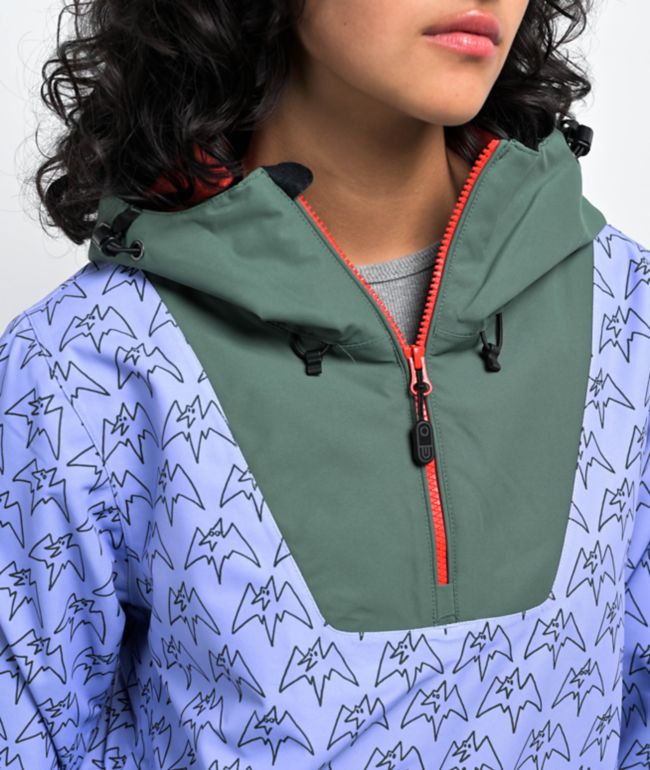 Airblaster Freedom Green 10K Anorak Snowboard Jacket - thumbnail 3