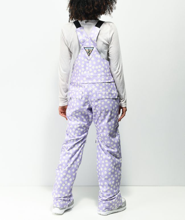 Airblaster Hot Lavender Daisy 15K Snowboard Bib Pants - thumbnail 2