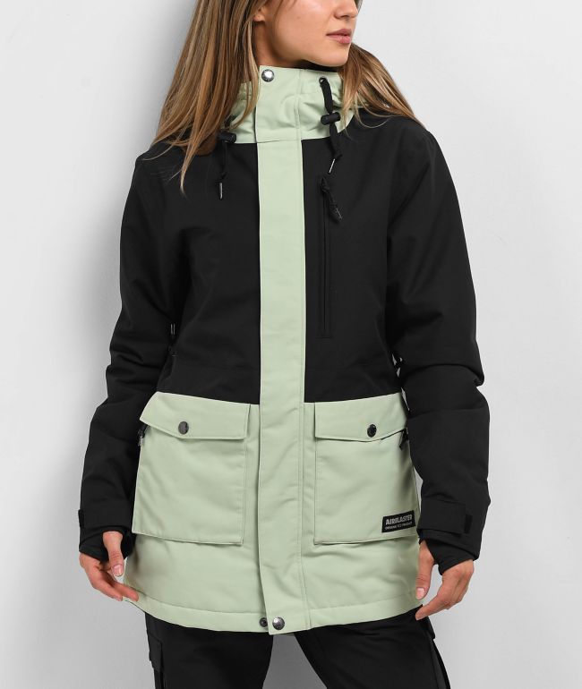 Airblaster Stay Wild Parka 10K Black & Matcha Snowboard Jacket