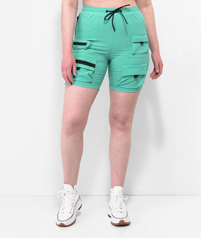 American Stitch Green Nylon Cargo Shorts - thumbnail 3