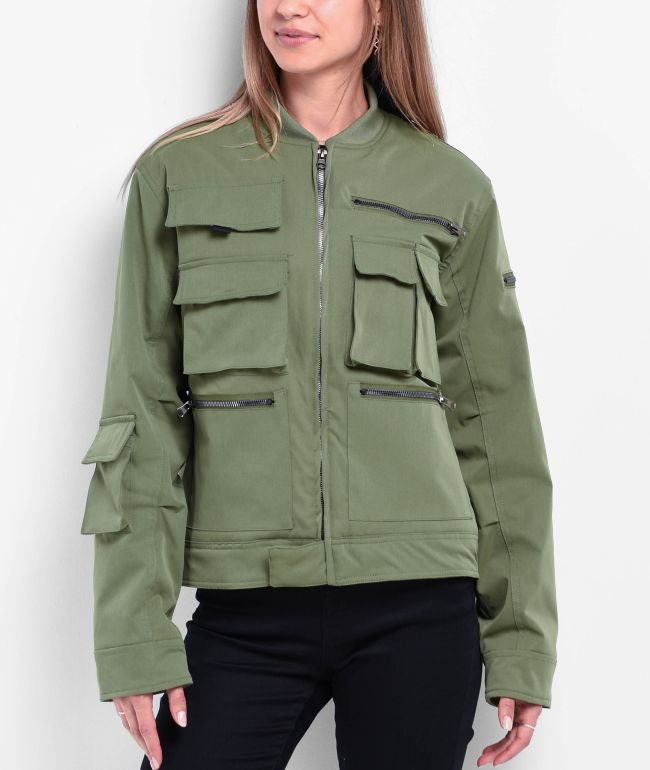 American Stitch Olive Cargo Jacket - thumbnail 2