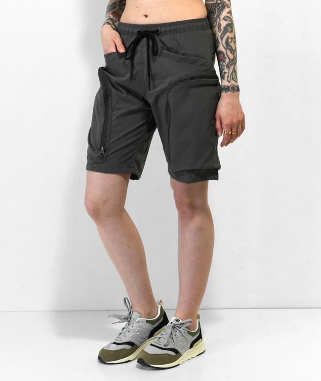 American Stitch Y2K Grey Cargo Shorts