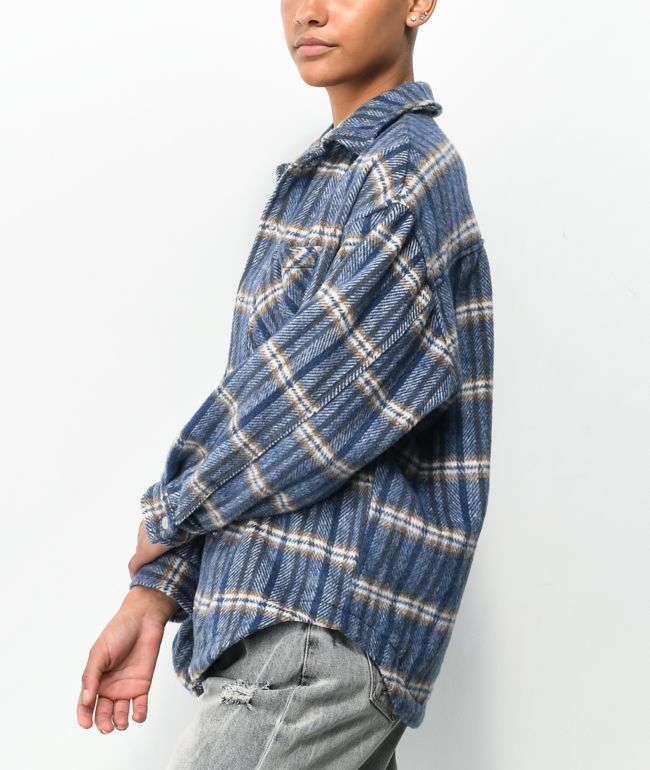 Angel Kiss Combo Blue Flannel Shirt - thumbnail 3