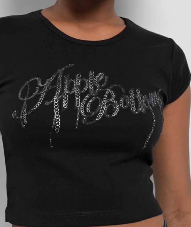 Apple Bottoms Chain Reaction Black Crop T-Shirt - thumbnail 3